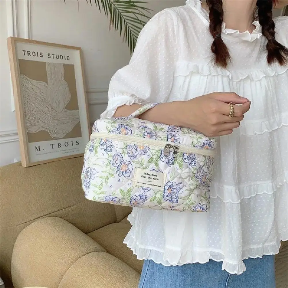 3Pcs Floral Makeup Cosmetic Bags for women - Cute Travel Toiletry Organizer & Handbag Storage Purses - Image 6