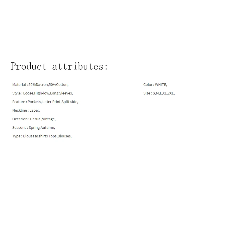 Cotton-Blended Newspaper Printed Shirt Top for Women Lapel Collar Long Sleeve Loose Fit T-shirt Streetwear Female Blouse - Image 6