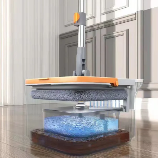Lazy Floor Floating Mop Water Separation 360 Rotating Spin Mop Microfiber Sewage Separation Mop Self-Cleaning Free Hand Wash Mop - Image 3