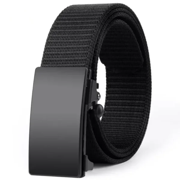 Men's Outdoor Leisure Sports Belt, Desdentado liberação rápida, fivela automática, preto, qualidade - Image 3
