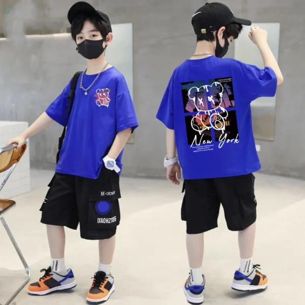 Korean Children's Clothes 2025 Summer Tops Art New York City Graphic T Shirts Cotton Baby Boys Short Sleeves Shirt Kids Clothes - Image 5