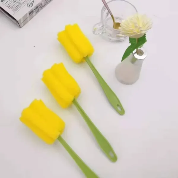 Bottle Brush Sponge Durable Baby Pacifier Cup Nipple Cleaning Brushes Set Handheld Soft Head Cleaning Supplies Cleaning Tools - Image 4