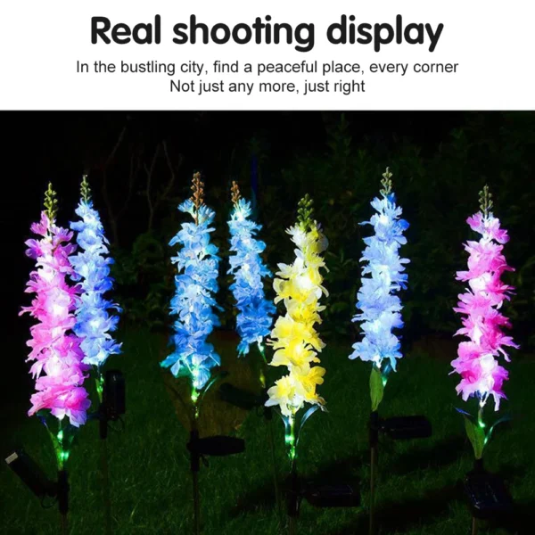 LED Luminous Hyacinth Light Automatic Lighting Solar Charging Garden Decorative Lamp Outdoor Waterproof Landscape Light - Image 2