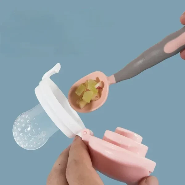 Baby Food Feeding Spoon Juice Extractor Fruit Feeder Pacifier Baby Feeding Bottle Silicone Gum Fruit Vegetable Bite Eat Feeder - Image 4