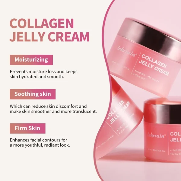 Collagen Jelly Cream Enhances Skin Barrier Moisture 24-hour Facial Shine Natural Ingredient Korean Face Care Products - Image 4