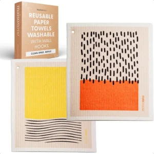 Reusable Paper Towels Washable Abstract Docle B Pack of 2