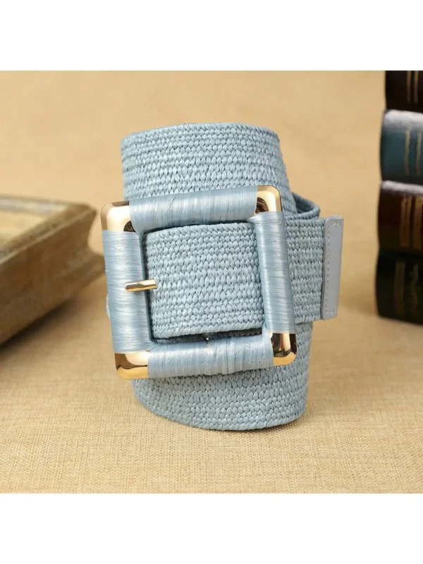 1 piece of women's blue braided belt, bohemian style, shopping go-ahead, party wear, trendy belt, suitable for everyday wear