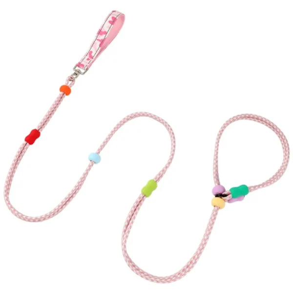 Adjustable Dog Harness and Leash Anti-Pull Nylon Dog Collar Leash Comfortable Reflective P Chain Leash Outdoor Walking - Image 9