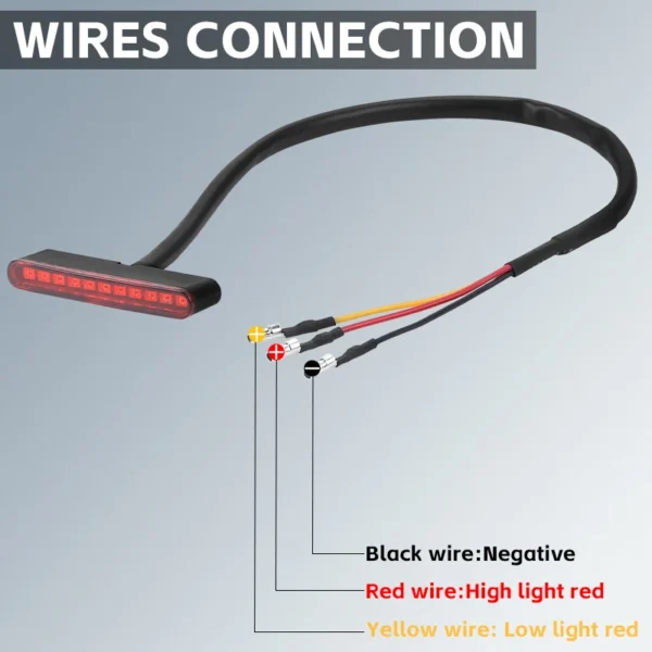 Motorcycle mini Rear Brake LED Tail Stop Light signal Lamp indicator for Dirt bike Motorbike scooter ATV Decorative Lamp 12V - Image 5