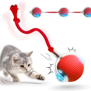 Interactive Cat Toys Ball for Indoor Cats Interactive Rolling Dog Ball Cat Toy Automatic Cat Toy Self Moving Dog Toys 360 Rolli