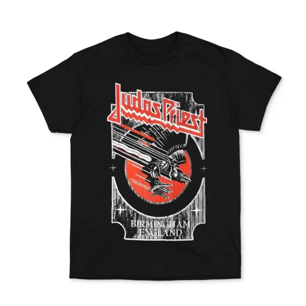 JUDAS PRIEST Print T-shirt Men Women Cotton Hip Hop Oversized Tshirt Short Sleeve T Shirt Streetwear Tops Tee - Image 3