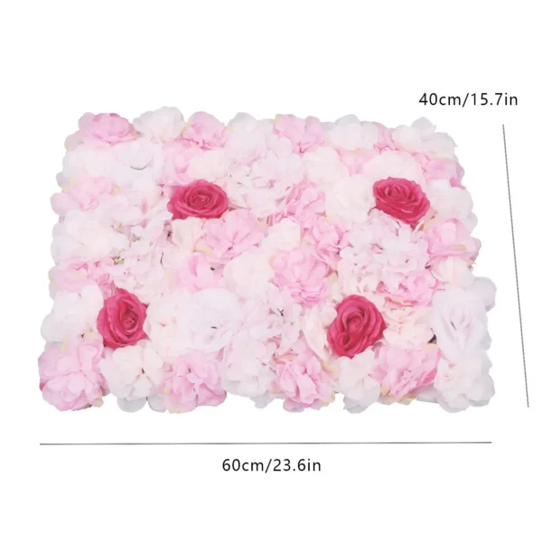 4PCS Silk Flower Panels for Wall Decor – Artificial Flowers for Wedding & Party Backdrop fake plants - Image 5