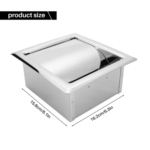 Stainless Steel Recessed Toilet Paper Holder Wall Toilet Paper Holder,Modern Style Toilet Paper Holder,Recessed Tissue Roll Disp - Image 5