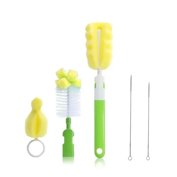 5PCS Baby Bottle Cleaning Brush, Nipple Water Cup Straw Cleaning Brush, made of sponge and nylon,for safe and efficient cleaning - Image 7