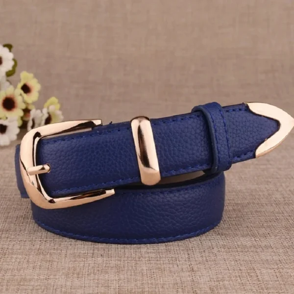 Women's Trousers Belt  Leather Trend White Belt Fashion High Quality Trouser Belts Solid Vintage Pin Buckle Ladies Strap LB2146- - Image 4