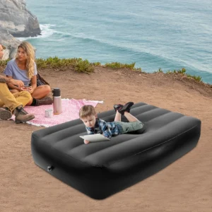 Black, PVC Inflatable Bed, Post Surgery Recovery Bed After Surgery, Inflatable Mattress with Electric Air Pump for Home, Outdoor