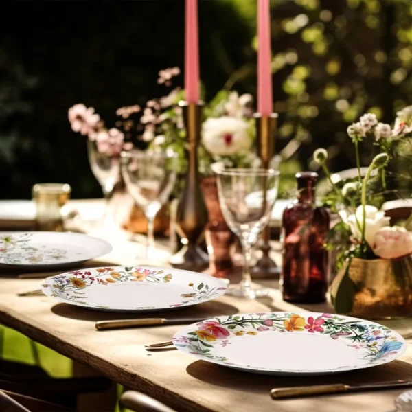 96 Pcs Spring Wildflower Paper Plates Disposable 7 Inch Floral Dinner Plates for Spring Summer Tea Party Birthday Party Decorat - Image 4