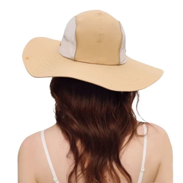 OhSunny Hiking Hats for Women,UPF50+ Waterproof Sunhat,Lightweight Breathable Mesh Windproof Bucket Hat for Camping Fishing - Image 3