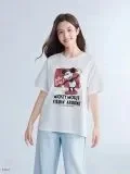 2025 Mickey Minnie Mouse Printed Women Unsiex T Shirt Funny Tshirts Women Streetwear Cartoon Graphic Couple T Shirts Tees Tops
