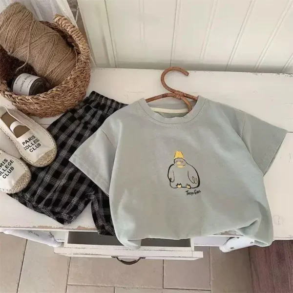 New Cartoon T-shirt For Boys Baby Print T-shirt Fashionable Casual Loose Sports T-shirt Children's Summer Short Sleeved Top - Image 8