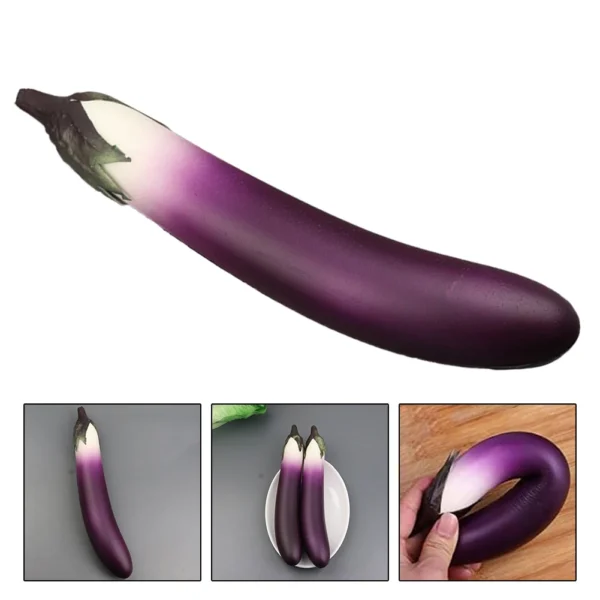 Artificial Eggplants Simulation Fake Vegetable Lifelike Artificial Eggplants Photo Props Vegetable Food Model Home Decoration
