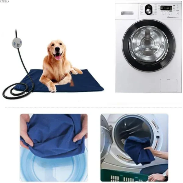 PET Dog Heating Pad,Indoor Pet Heating Pads for Cats Dogs with Chew Resistant Cord, Long-Time Working Electric Pet Heated Mat - Image 2