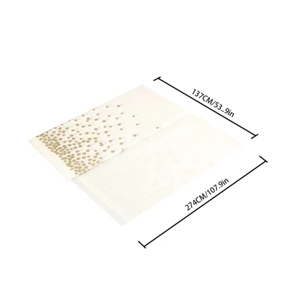 New Home And Household Products Gold Disposable Tablecloths Plastic Tablecloths White Tablecloths Disposable Tablecloth - Image 4