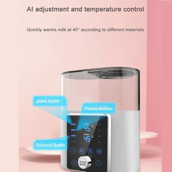 Multi function Baby Bottle Warmer Heater Sterilizer 8-in-1 Fast Milk Warmer with Timer Breast Milk or Formula Fits 2 Bottles - Image 5