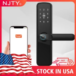 TUYA Fingerprint Door Lock Keyless Electronic Smart Lock NFC Keypad APP Password KEY Biometric Reversible Handle For Home office