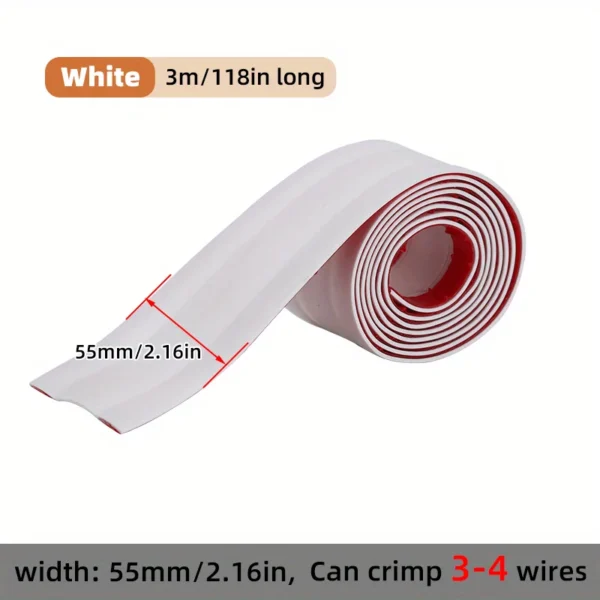 Cable Protector Self-Adhesive PVC Wire Protection Strip Insulation Cord Protection Cover Wear Resistant Prevent Trip Organizers - Image 12