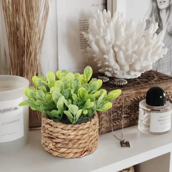 Potted Plant Small Fake Plants Indoor Home Decor Decorative Pot for Living Room Office Decoration Realistic Faux Greenery - Image 3