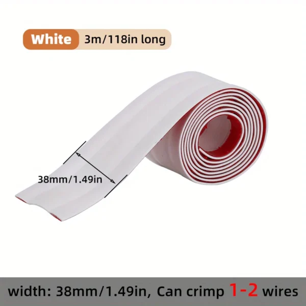 Cable Protector Self-Adhesive PVC Wire Protection Strip Insulation Cord Protection Cover Wear Resistant Prevent Trip Organizers - Image 9