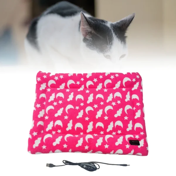 Waterproof Pet Heating Pad Heated Mat Blanket Electric Soft Adjustable Temperature Plush for Dogs Cat Indoor E Outdoor Puppy - Image 5