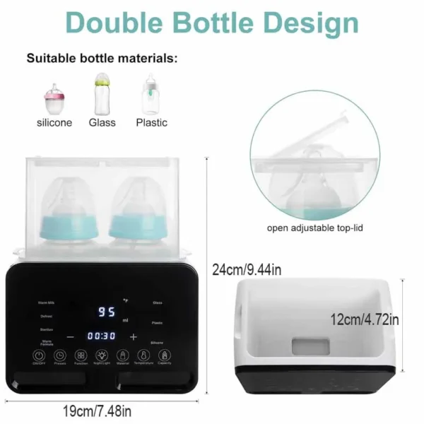 Baby Bottle Warmer Sterilizer Multifunction Fast Milk Bottle Warmers with Timer Accurate Temperature Control Newborn Accessories - Image 6