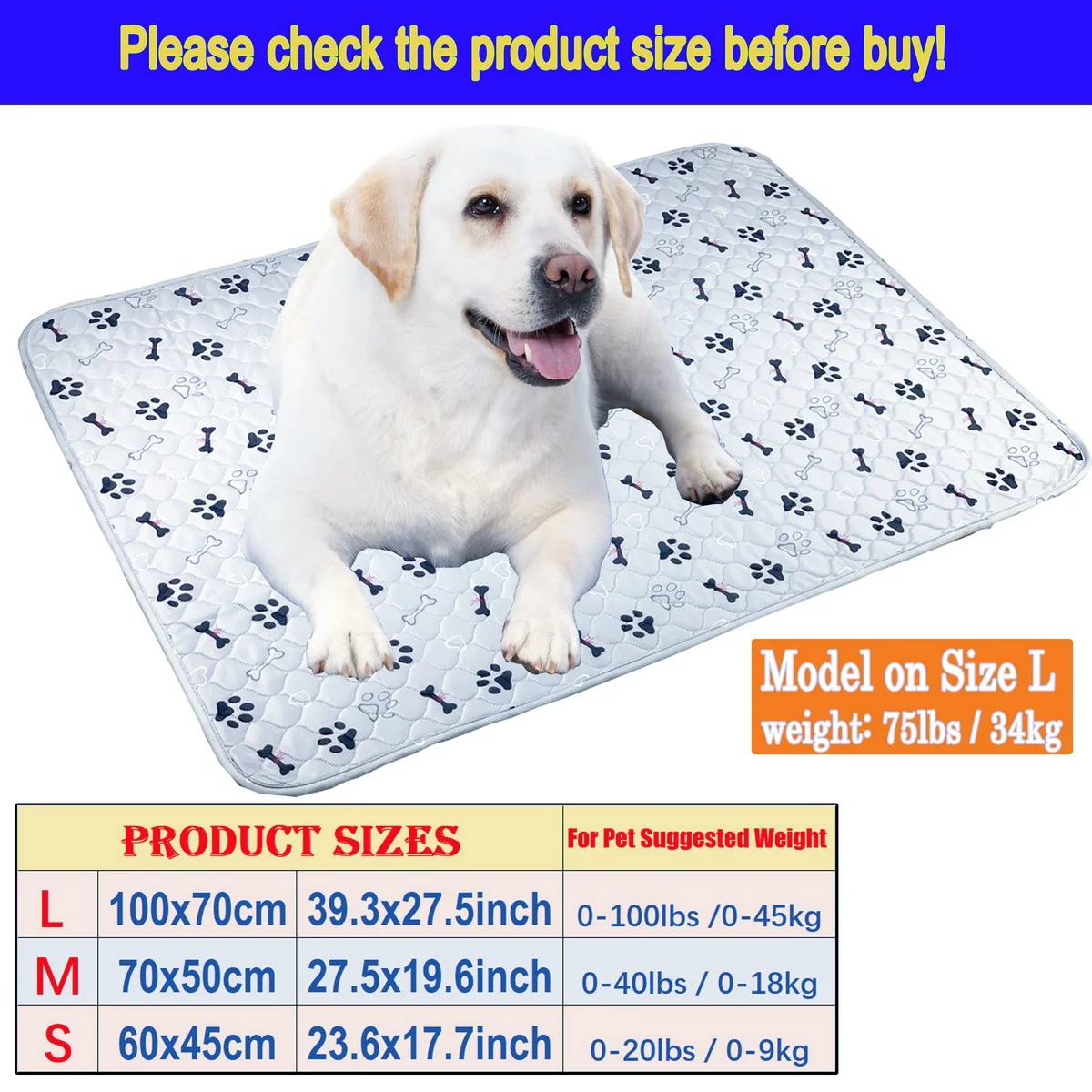 Washable Dog Urine Pad Reusable Anti Slip Pet Pee Pads Puppy Training Mat Pets Dog Cage Protective Pad for Sofa Car Seat Cover - Image 2