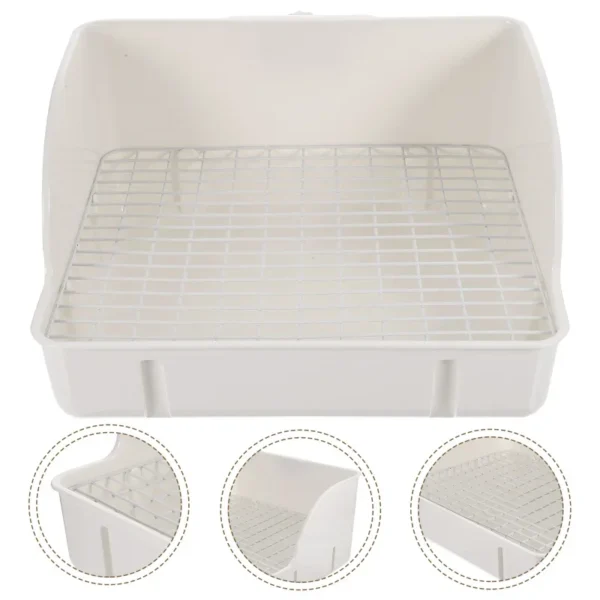 Rabbit Potty Pet Bedpan Bunny Cage Toilet Large Washable Dog Pee Pads Plastic for Rabbit - Image 6