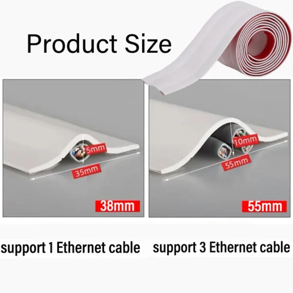 Cable Protector Self-Adhesive PVC Wire Protection Strip Insulation Cord Protection Cover Wear Resistant Prevent Trip Organizers - Image 6
