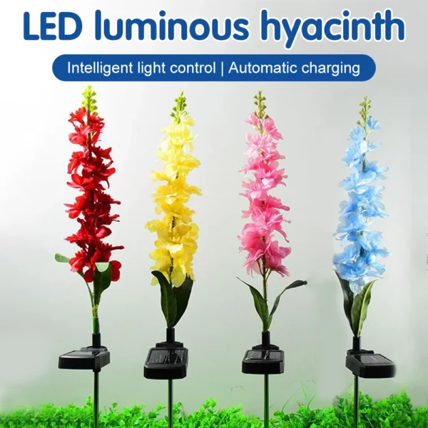 LED Luminous Hyacinth Light Automatic Lighting Solar Charging Garden Decorative Lamp Outdoor Waterproof Landscape Light - Image 4