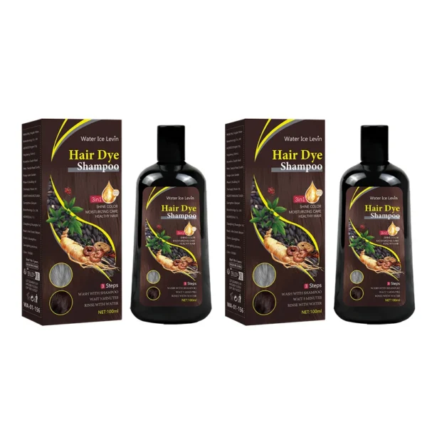 New Hair color shampoo 3 in 1 makes hair instantly from white to brown natural hair color protective sleeve for women 100ML - Image 7