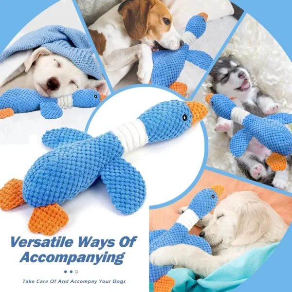 Upgraded Goose Indestructible Dog Toys for Aggressive Chewers Small Medium Large Breed Crinkle Squeaky Plush Dog Puppy Chew Toy - Image 6