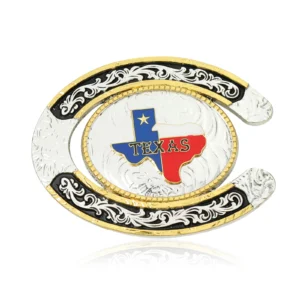 TEXAS Belt Buckle for Men Irregular Elliptical Well-designed Silvery Metal Carved Embossed Vintage Western Men's Belt Buckle
