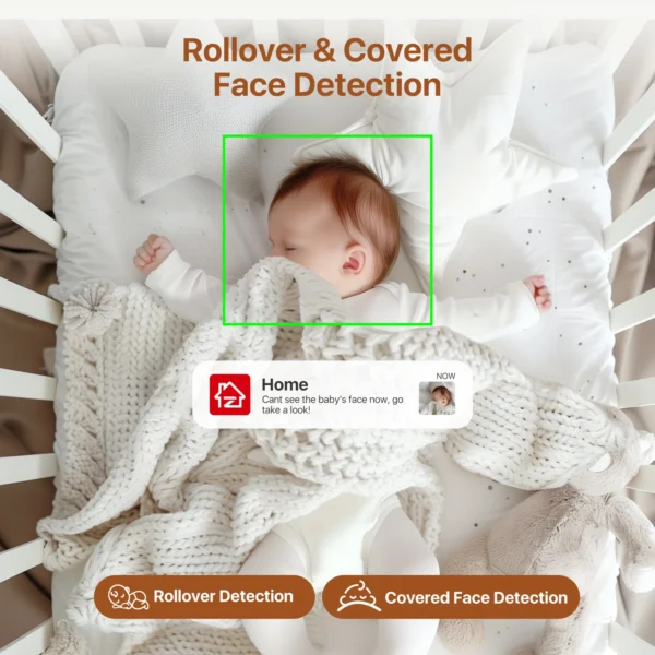 ZOSI C516 2.5K 4MP Plug-in PT Wireless Security Indoor Camera with Cry Detection, Virtual Fence,2.4/5GHz WiFi Smart Baby Monitor - Image 3
