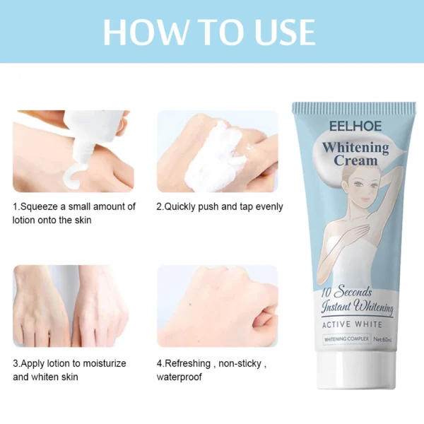 Whitening care cream,Underarm beauty care, Body concealer, Brighten moisturizing and refreshing, Nourish and protect the skin - Image 6