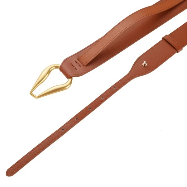 Belt Woman for Dress Brand Leather Luxury Designer Women Suit Outerwear Western Elegant Belt for Women's SweaterCoat Accessories - Image 3