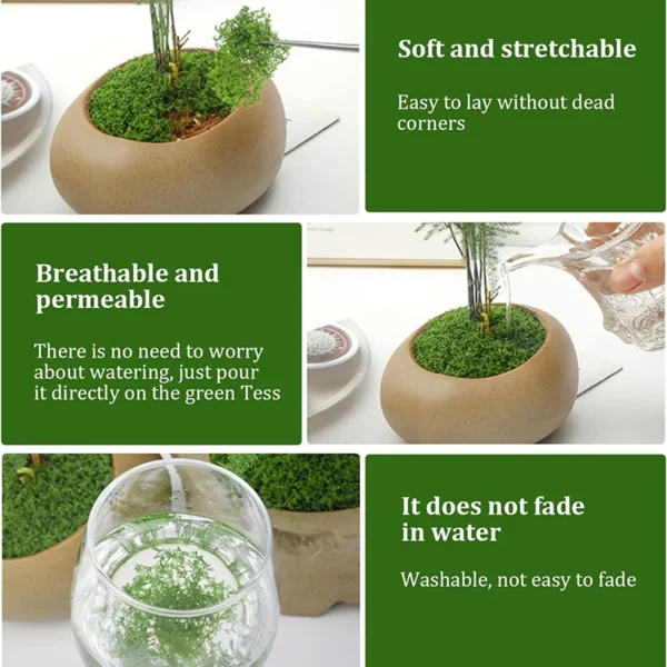 50g Fake Moss DIY Crafts Grass Artificial Moss Faux Preserved Moss Green Plants Home Room Garden Decor Mini Landscape Fake Grass - Image 6