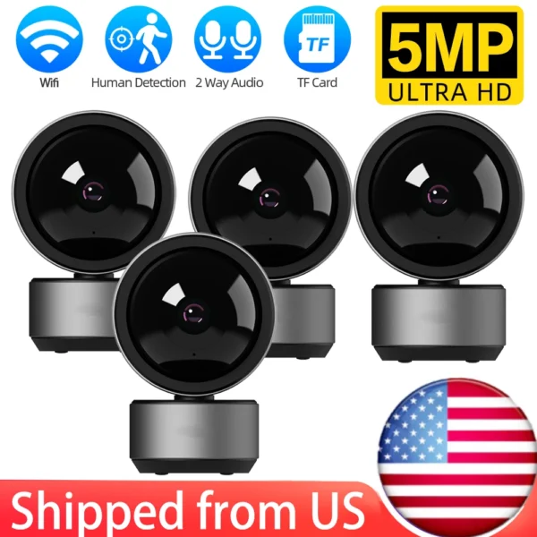 5MP HD Tuya Wifi IP PTZ security Camera Indoor Baby Monitor Two Way Audio Auto tracking  Night Vision P2P Home IP PTZ Cameras - Image 7