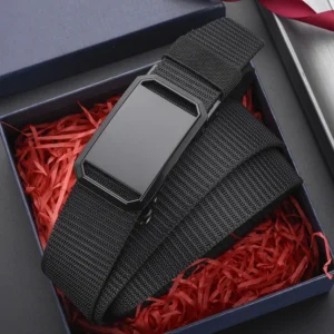 Men's Nylon Braided Belt Automatic Buckle Daily Commute Outdoor Multifunctional Breathable Lightweight Belt