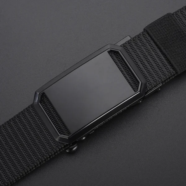 Men's Nylon Braided Belt Automatic Buckle Daily Commute Outdoor Multifunctional Breathable Lightweight Belt - Image 4
