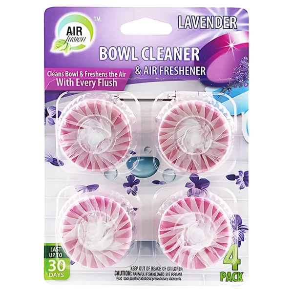 Air Fusion Automatic Toilet Bowl Cleaner Tablets 24 Pc 6 Pack Lavender Scent Slow-Releasing Toilet Tank Cleaners Lavender - Image 3