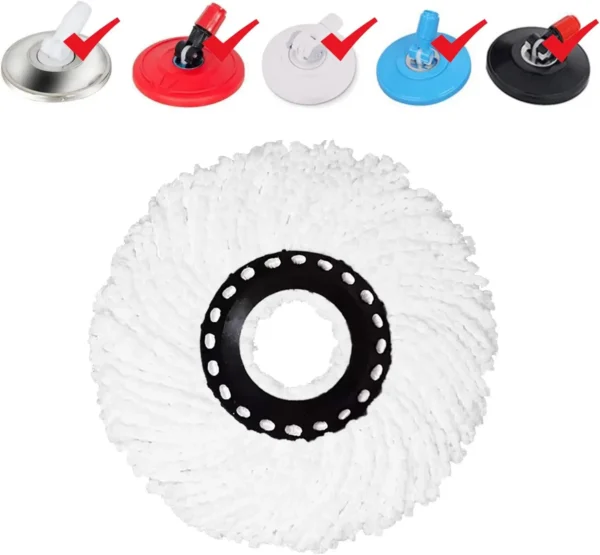 Spin Mop and Bucket Set Replacement Heads, 4/8 peices Microfiber Refill s for Choose, Dual Use of Dry and Wet - Image 2